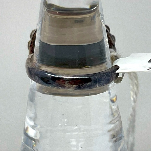 Sterling Silver Blue Titanium Druzy Ring Size 7 NWT (see Pictures Of Tarnish) - Picture 4 of 9